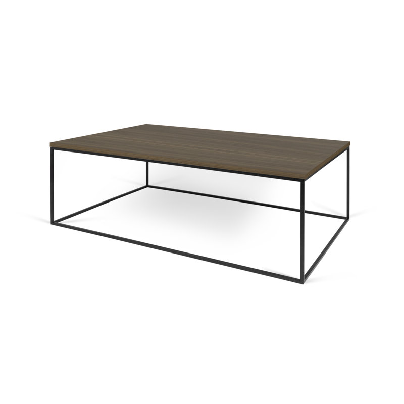 Linkous Solid Coffee Table, Black, Walnut