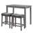 41.5" Wide 3-Piece Modern Counter Height Pub Table Set With USB Port Backless Stools-624102092
