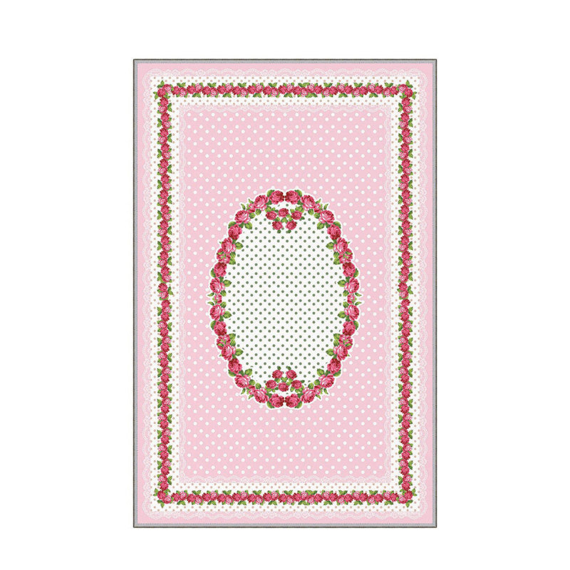 Stylish Hall Carpet (3.3 x 6.6 ft), 100% Polyester, 0.3 in Pile Height | Antibacterial, Non-Slip PVC Felt Dot Underside | Machine Washable, 3D Digital Print, Durable & Easy to Clean | Perfect for Entryway & Living Areas