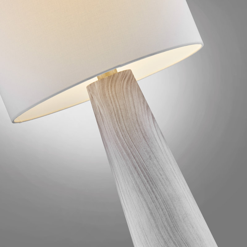Lampe de table en résine Iarlaith, gris, H 30,25 po x l 17 po x P 17 po