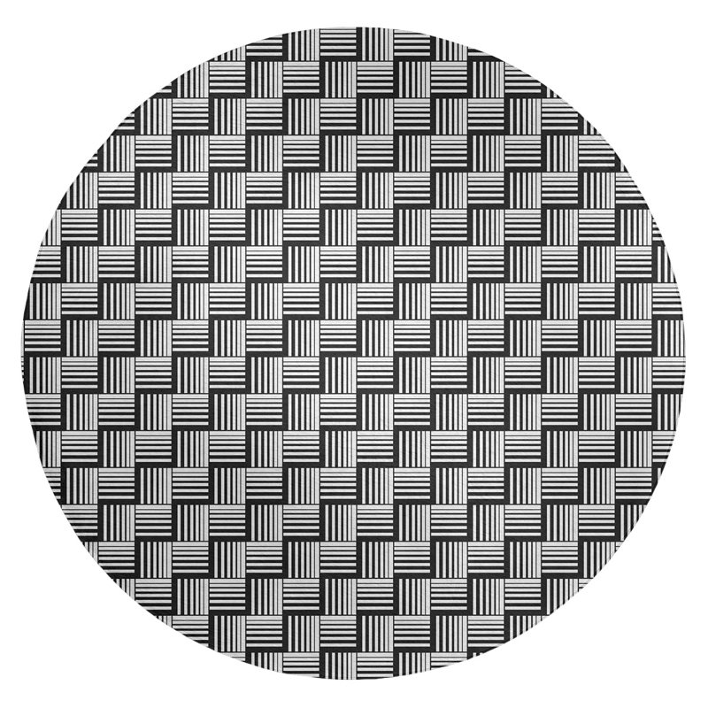 Chenille Indoor Rug, Round 5'