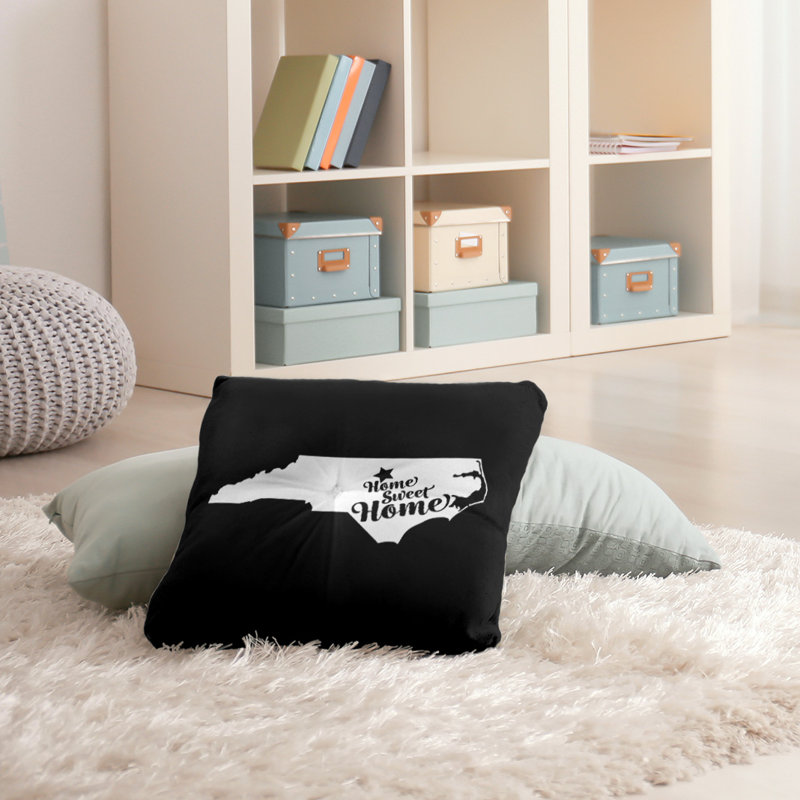 Reversible Throw Pillow, 26" x 26", Orange, Durham
