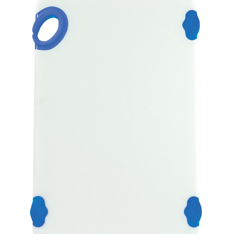 Planche à découper antidérapante avec crochet Winco, 12 po x 18 po, brun, L 12 po x L 18 po, Bleu