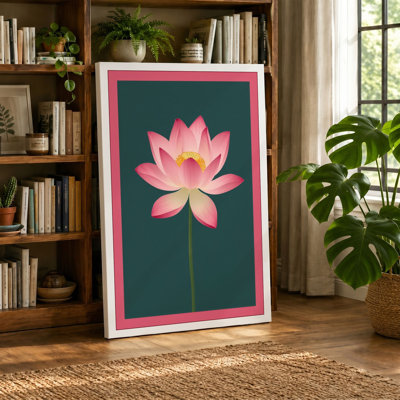Lotus Bloom Botanical - Wrapped Canvas