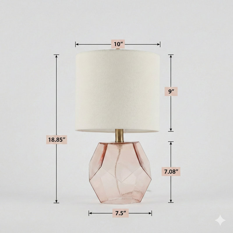 Lampe de table en verre