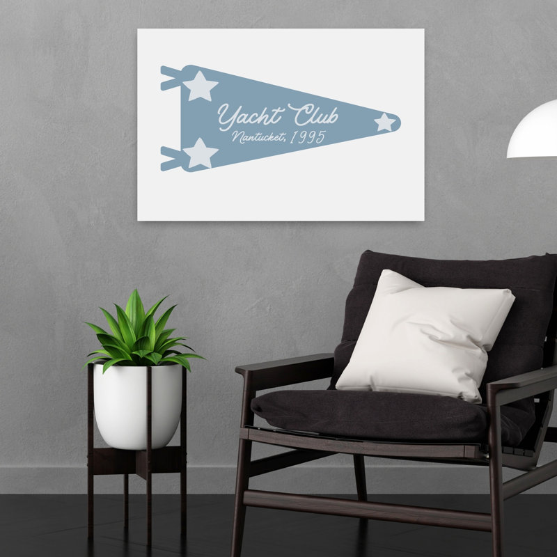 «Nantucket Yacht Pennant», art mural rétro rétro, H 16 po x l 24 po