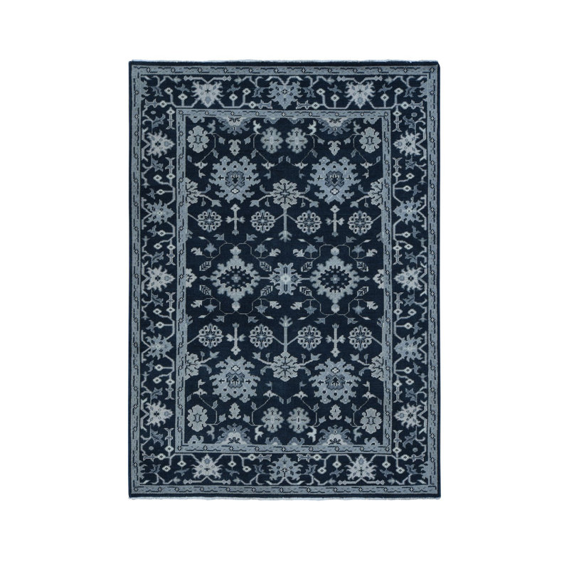 Tapis unique noir / vert 6 pi 1 po x 9 pi Johanny Johanny