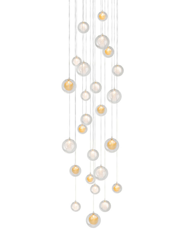 25 - Light Silver Cluster Pendant