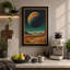 Alien Planet Rise Retro - Wrapped Canvas-2057637917-2057637925