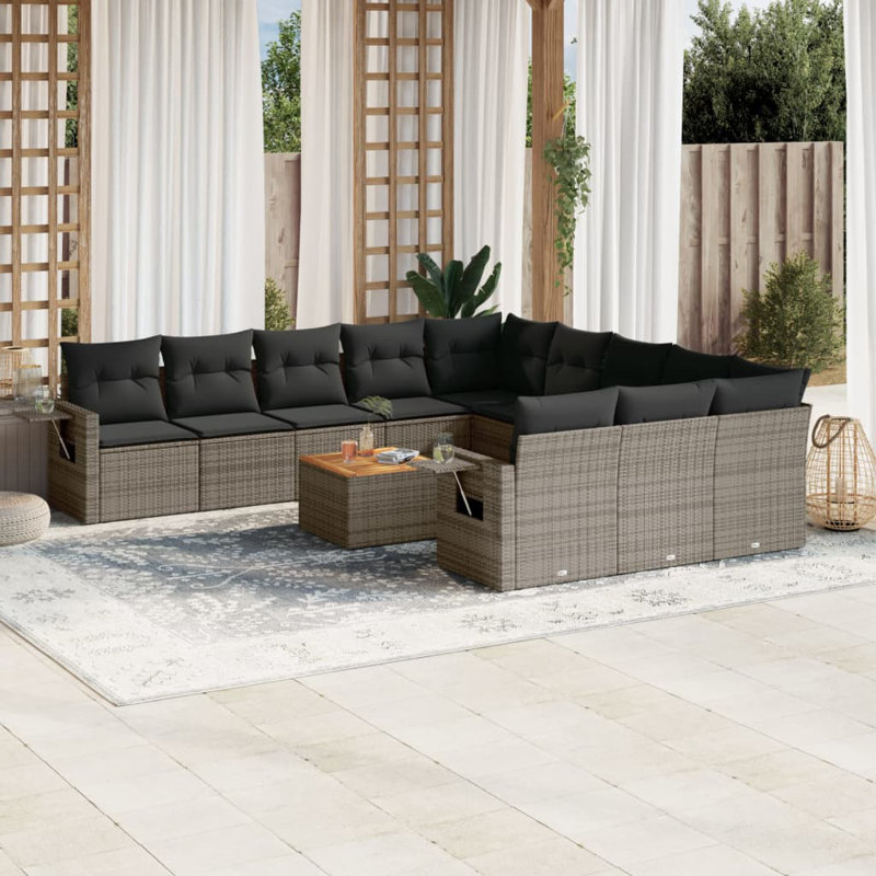 Vidaxl Garden Sofa Set Grey