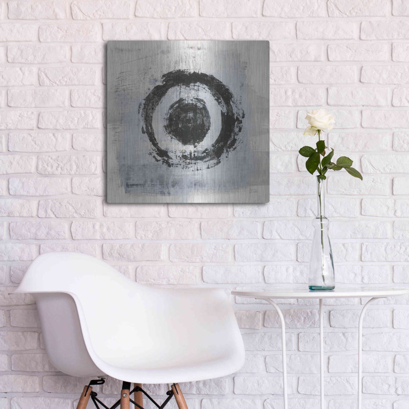 Ivy Bronx «Zen Circle II Crop» par Melissa Averinos, art mural en métal, H 24 po x l 24 po