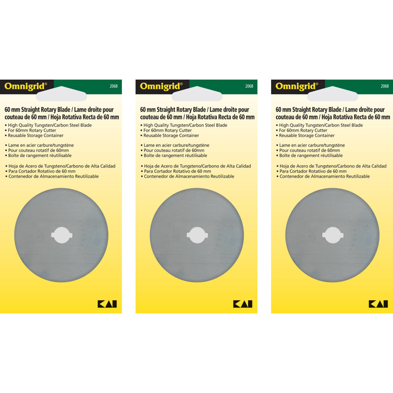 Omnigrid 60mm Rotary Replacement Blades 3-Pack