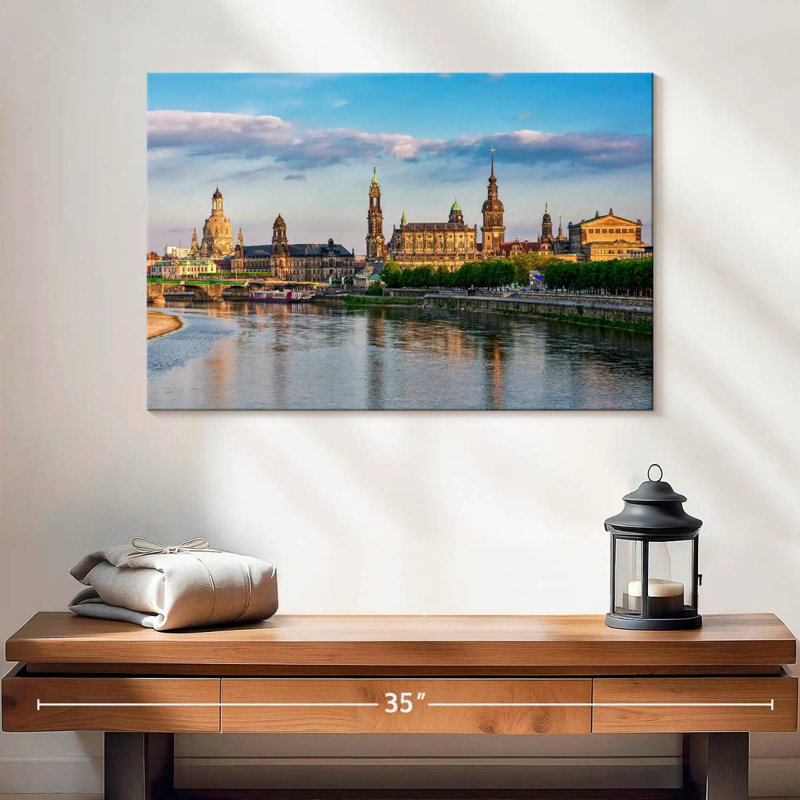 Paysage urbain de Dresde, H 16 po x l 24 po