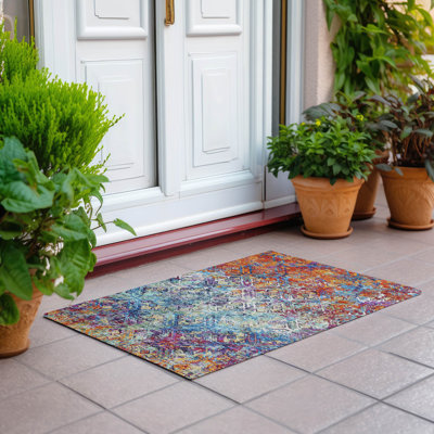  Mahaney Indoor/Outdoor Area Rug with Non-Slip Backing