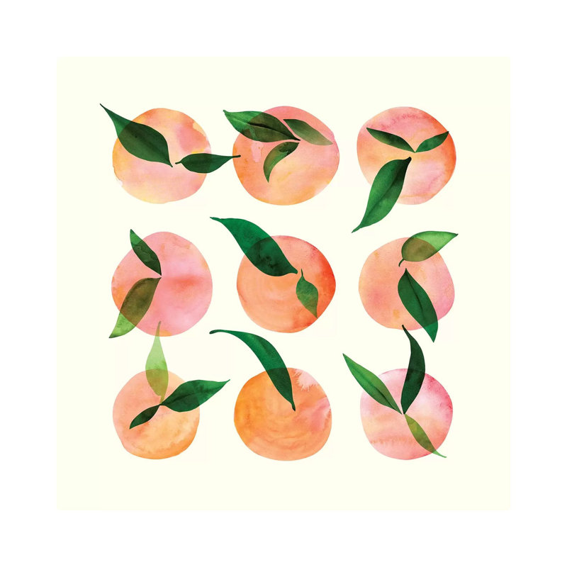 Watercolour Fruit by Modern Tropical - Wrapped Canvas Painting, 66.04 cm H x 66.04 cm W