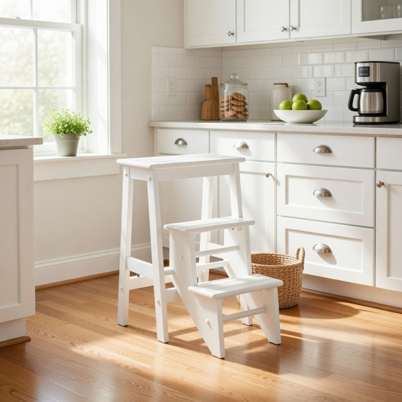 Heagney 3 - Step Stool, White