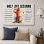 «Golf Life Lessons Motivational», œuvre de citation, photos de bureau, impression sur toile encadrée-134328478-134328474