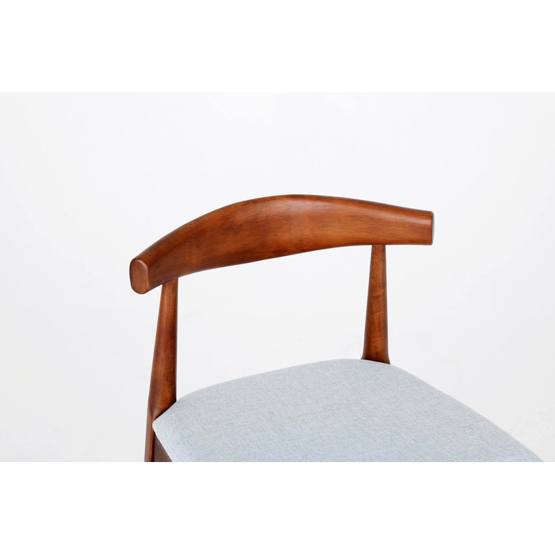 Ensemble de 2 tabourets de comptoir rembourrés avec pieds en bois pour îlot de cuisine, salle à manger