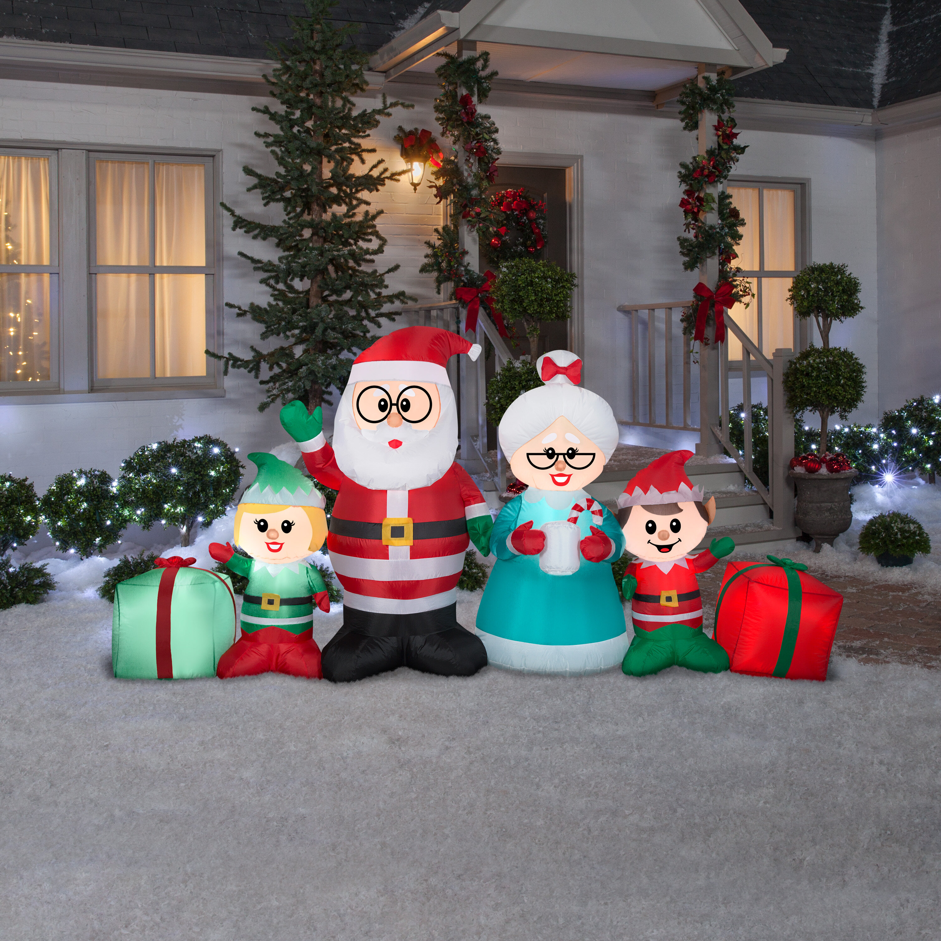 Gemmy Industries Airblown-Claus Family Collection Scene Inflatable ...