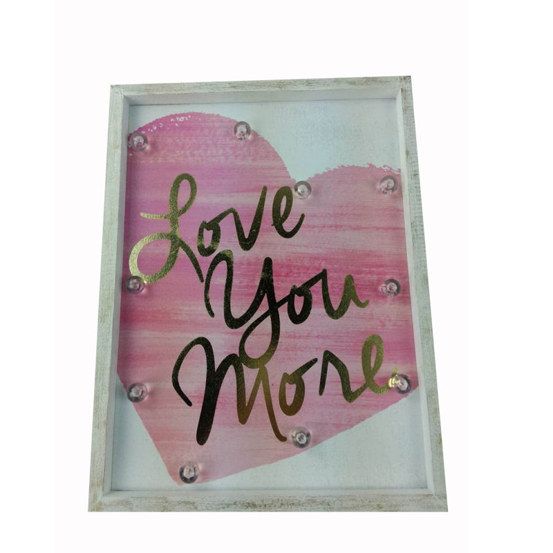 Décoration murale cadre en mdf love you more