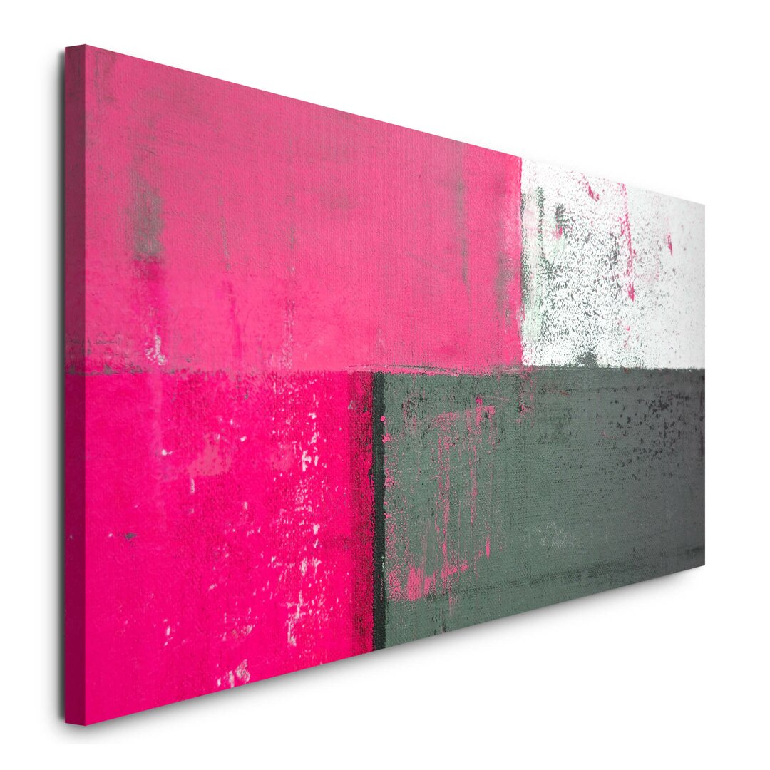 Leinwandbild "Malerei" in pink - Kunstdruck