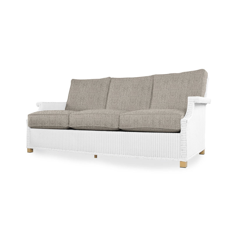 Hamptons Outdoor 3 - Seat Patio Sofa, White, Cottage Pepper