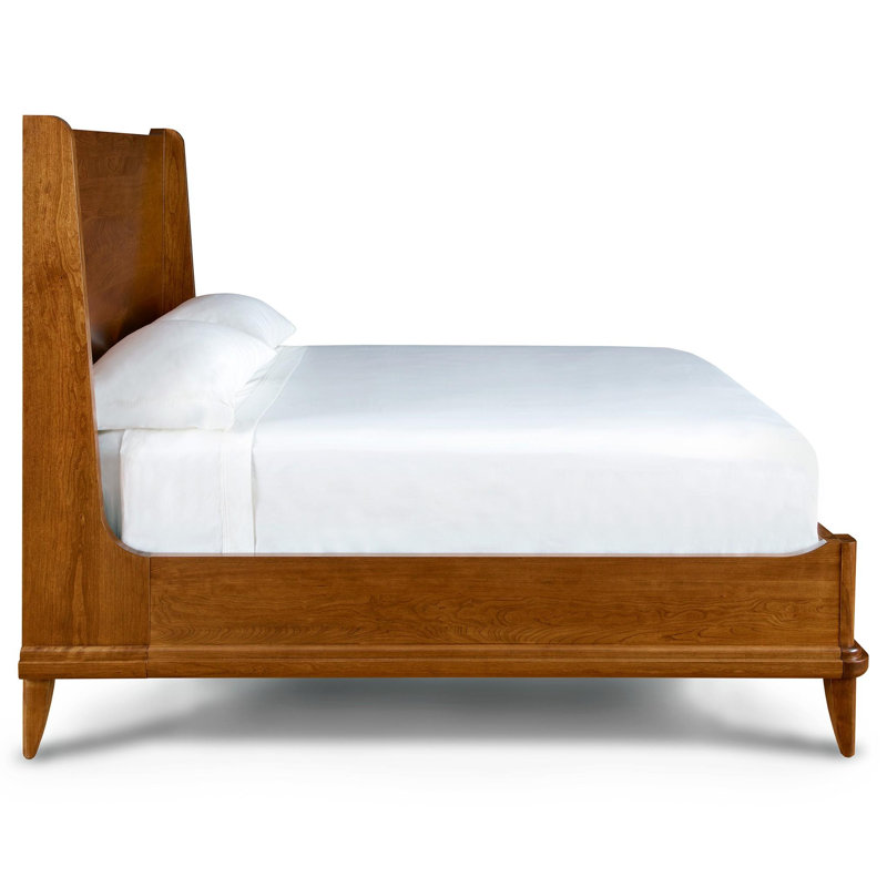 Martine Solid Wood Wingback Bed, Queen