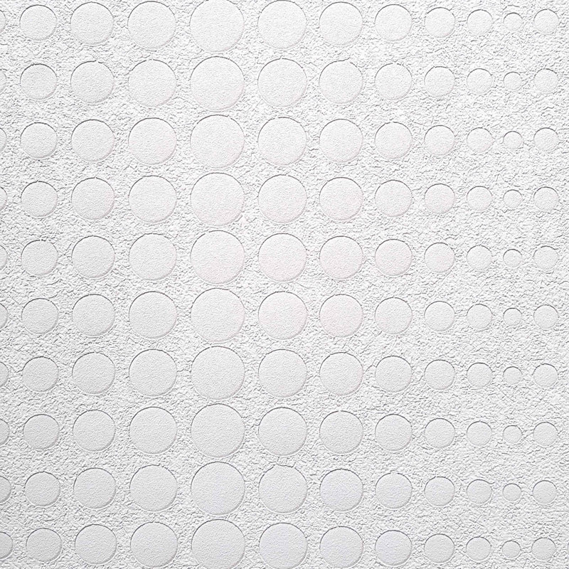 Rouleau de papier peint abstrait L 33 pi x l 21 po Manske, Blanc