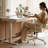 White Rectangular Solid Wood desk-1133483659