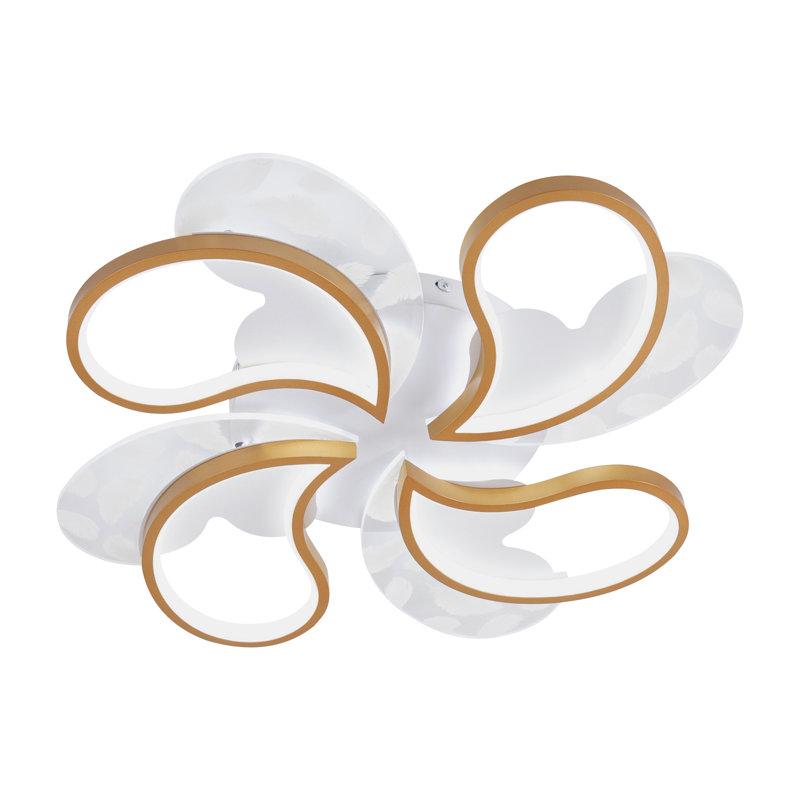 Lanney Acrylic LED Semi Flush Mount, Gold