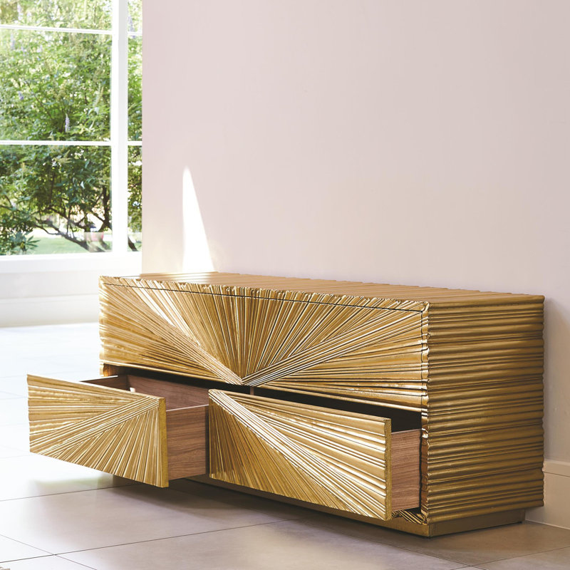 Linenfold Cabinet, Brass