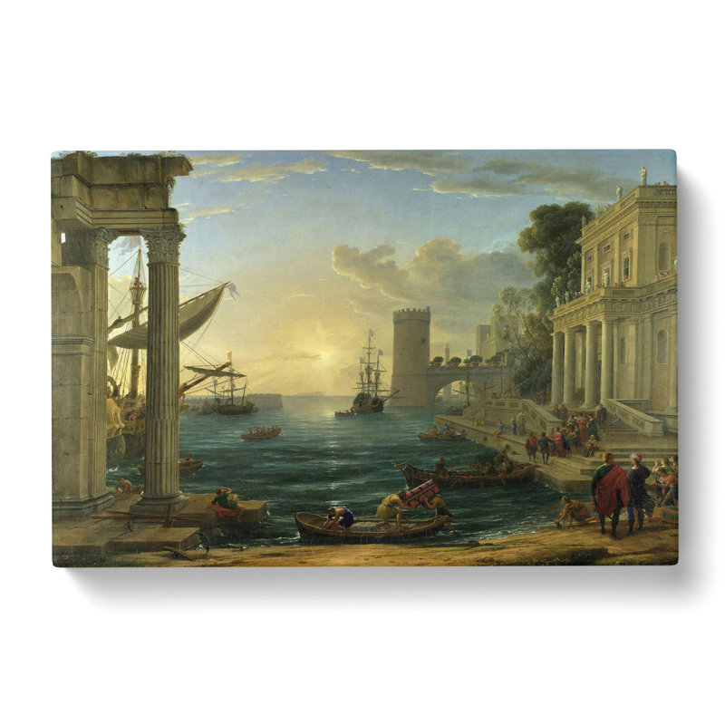Embarkation Of The Queen Of Sheba by Claude Lorrain - Wrapped Canvas, 35cm H x 50cm W x 3cm D