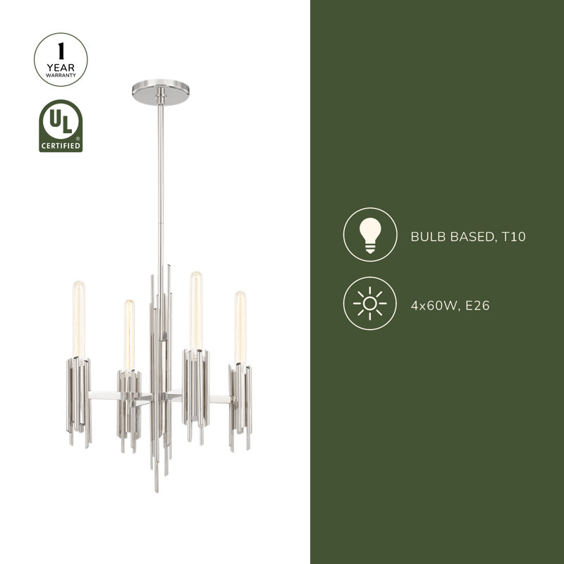 Torres 4 - Light Chandelier, Matte Black
