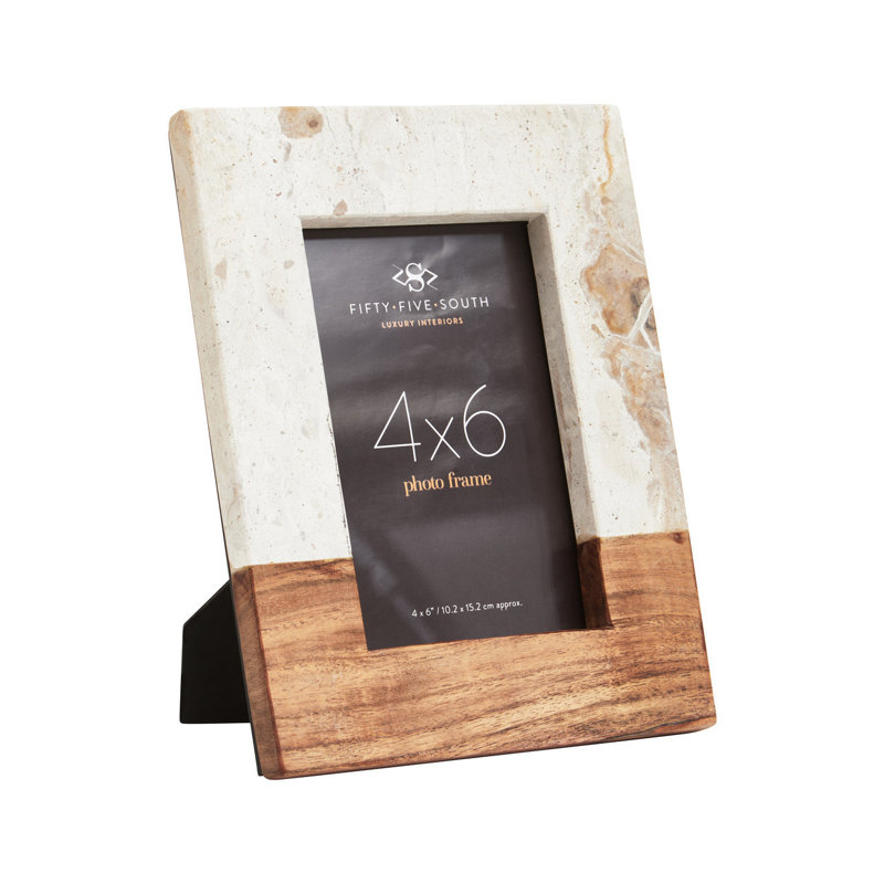 Ceramic;Metal Picture Frame with Mat, 18cm x 23cm