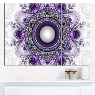 « mauve style fractal avec cercles », impression à multiples images sur toile