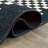 Contemporary Checkered Border Washable Non Slip Area Rug-241039251