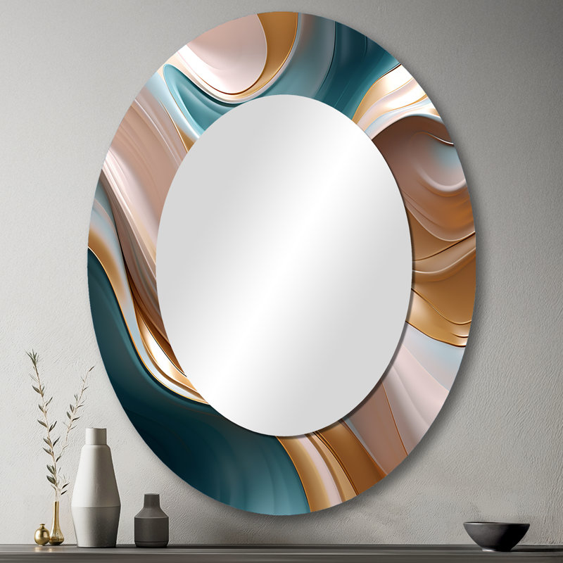 Miroir mural moderne Tender Wave Harmony, 43 po x 33 po