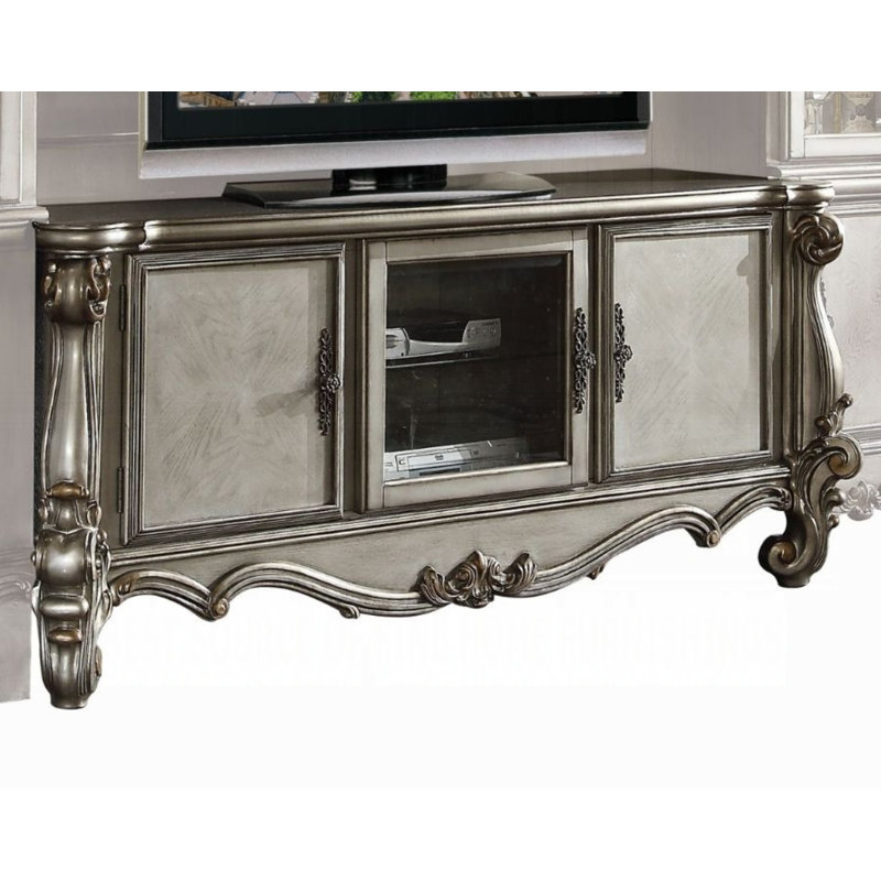Versailles Tv Stand, Antique Platinum