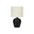 Lighting, 17"H, Table Lamp, Black Ceramic, Ivory / Cream Shade, Transitional
