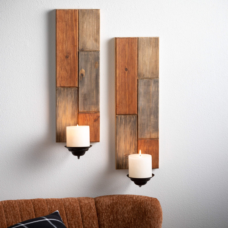 Applique murale en bois 21 po H