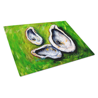 All Shucked Oysters Glass Cutting Board
