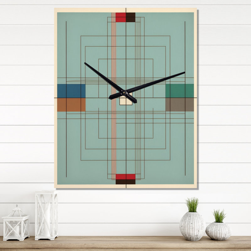 Vintage Mid-Century Graphics IV - Abstract Mid Century Wall Clock, Small