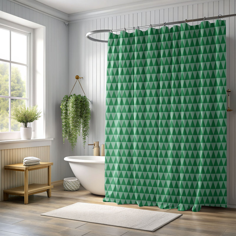 Basic Angles - Premium Shower Curtain_0139, 74"H x 71"W