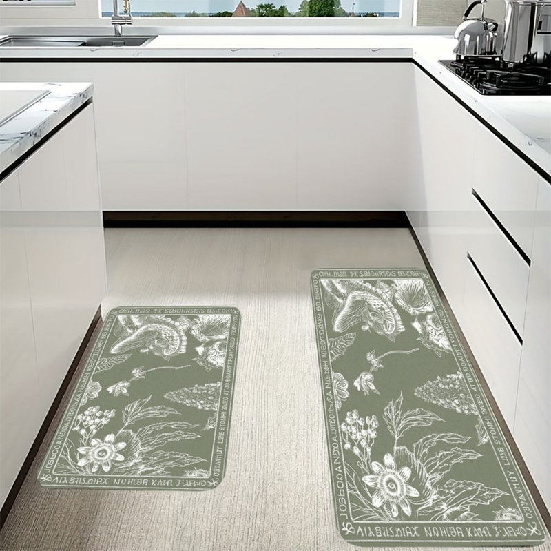 Ensemble de 2 tapis de cuisine Sage Green