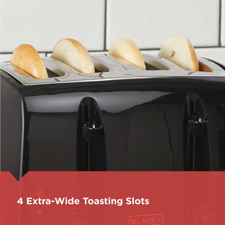 Black And Decker 4-slice Toaster With Extra Wide Slots In Black : Target