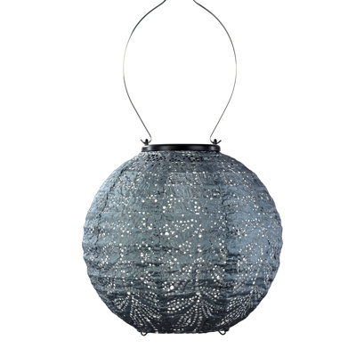 Lanterne ronde Folia, bleu gris