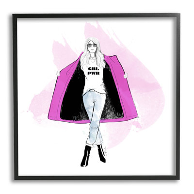 " Girl Power Fashion Portrait " by Alison Petrie Painting Print