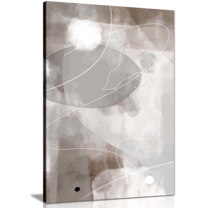 Woman Face - Wrapped Canvas Painting, 46cm H x 31cm W x 1.8cm D