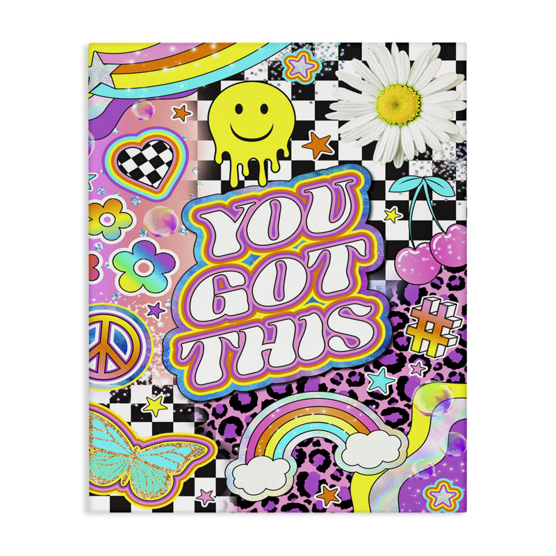 «Groovy You Got This Collage» par Jess Stempel, H 20 po x l 16 po
