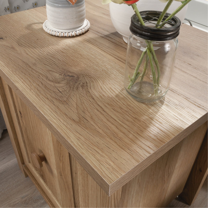 Table de chevet, finition brune